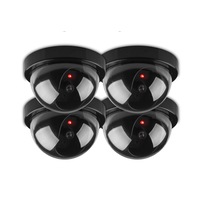 4 x Dummy Fake Dome Camera Surveillance CCTV Security Flashing LED Light