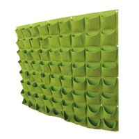 72 Pocket Reusable Planter Outdoor Vertical Garden Wall Planting Hanging Bag AU
