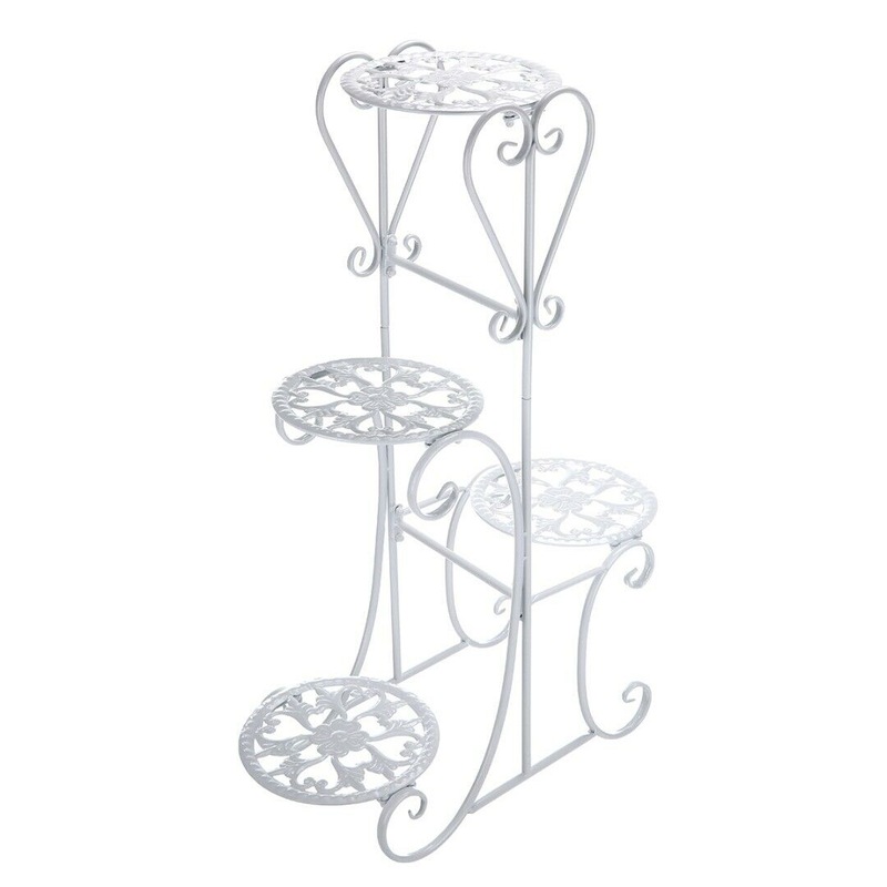 Buy AU Outdoor Indoor Flower Plant Stand Metal Pot Corner Shelf 4 Tier