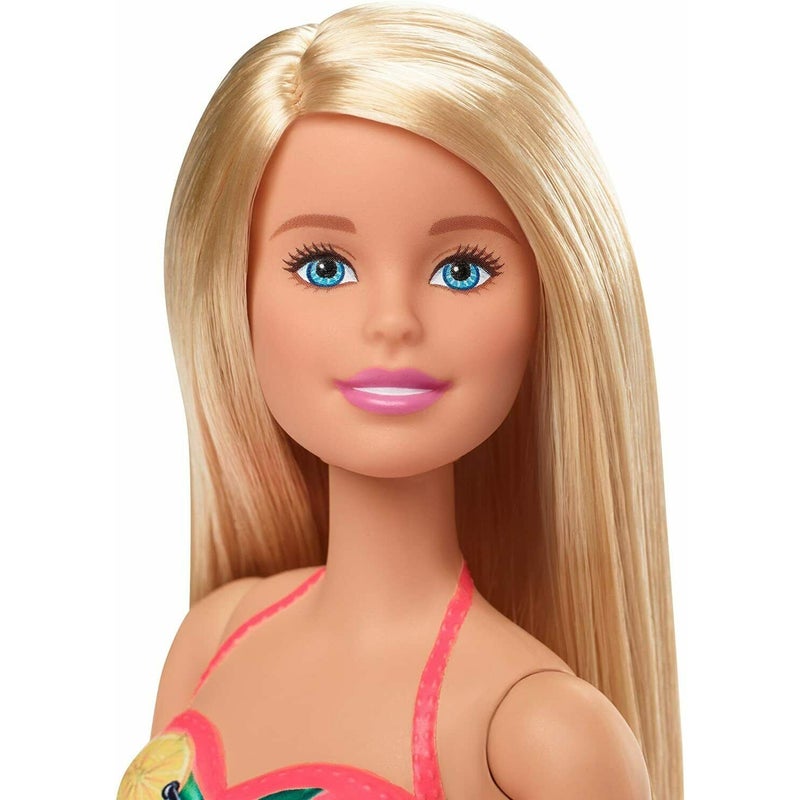 Barbie Doll, 11.5-inch Blonde, And Pool Playset With Slide And ...