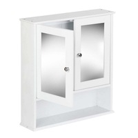 Bathroom Tallboy Storage Cabinet with Mirror
