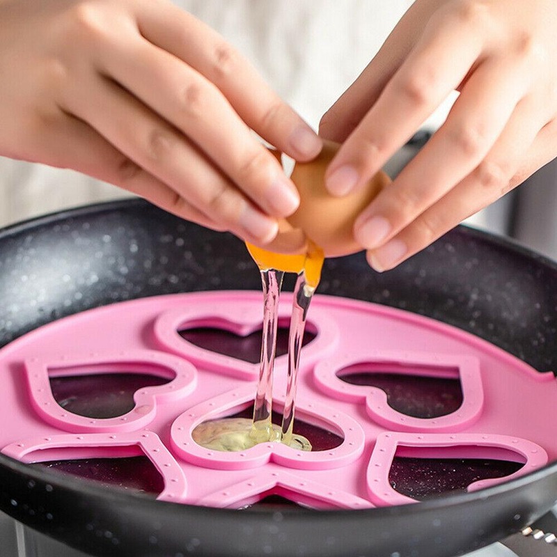 Silicone Non Stick Fantastic Egg Pancake Maker Ring Kitchen Baking Omelet  Moulds Flip Cooker Egg Ring