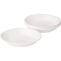 Livingware Pasta Bowl Set (6-Piece Set), Winter Frost White, 591ml
