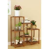 Indoor Outdoor Garden Plant Stand Planter Flower Pot Shelf Wooden Shelving