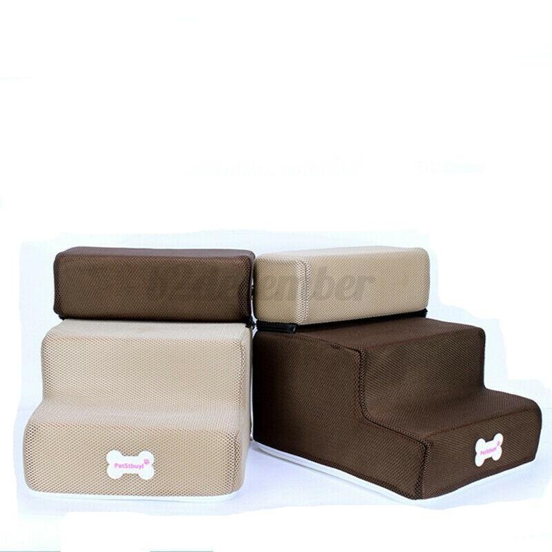 Buy Pet Stairs 3 Steps Portable Cat Dog Ladder Step Ramp Climb Antislip Breathable. MyDeal