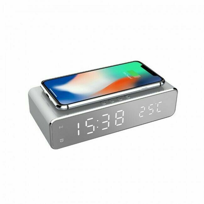 Wireless Charging Digital LED Alarm Clock Charger
