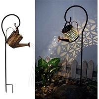 Solar LED Watering Can Fairy String Light Outdoor Garden Decor Waterfall Lamp AU
