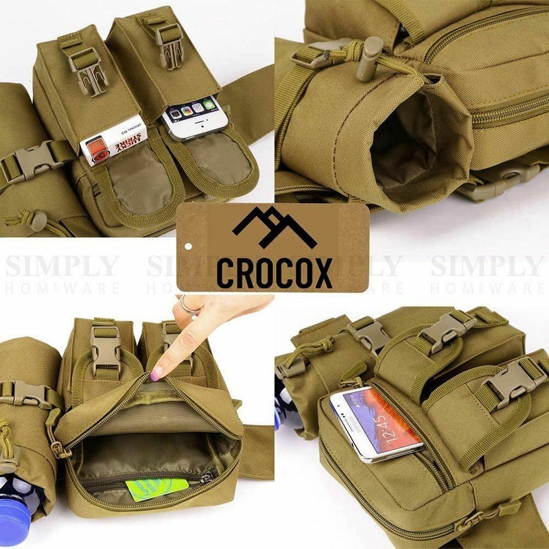 Utility Tactical Men Waist Bag Pack Pouch Military Hiking Camping Belt Bag  qw