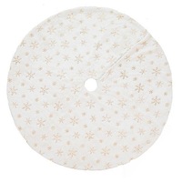 White Christmas Tree Skirt Floor Mat Ornaments Decoration