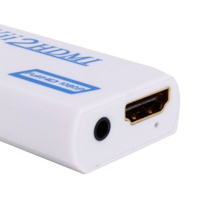 1080p Wii to HDMI Converter Mini 3.5mm Adapter Wii2HDMI Audio HD Video