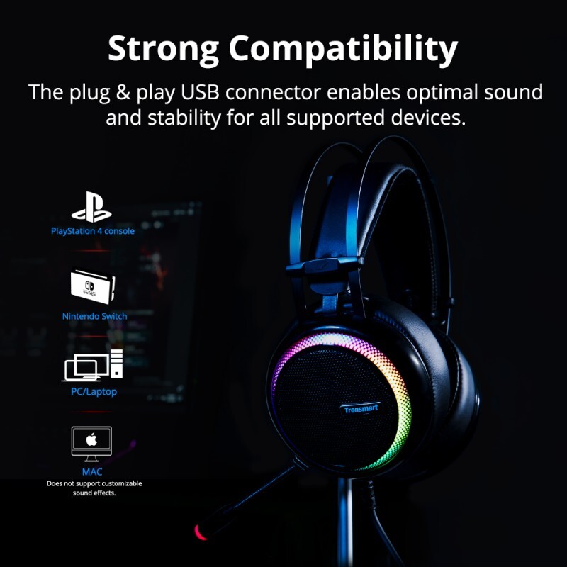 Tronsmart Glary Professional Gaming Headset with 7.1 Virtual Surround Sound  - MyDeal