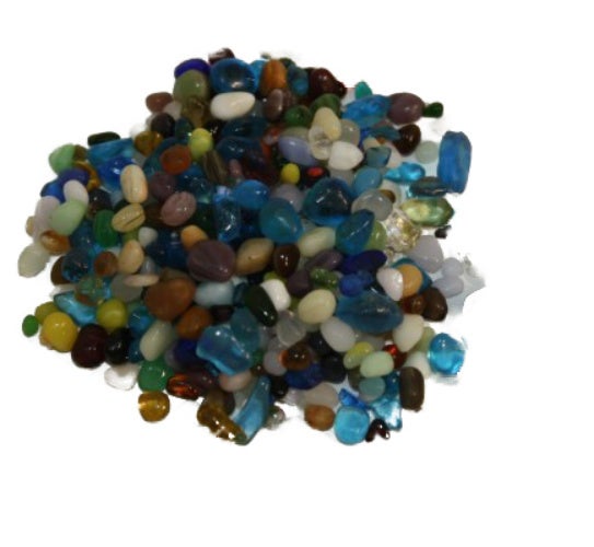 Anchor Blue Multi Mix Glass Beads 500g