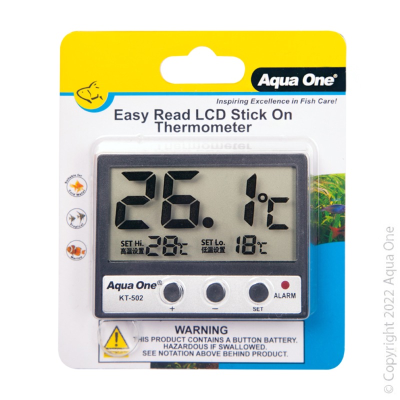 Buy Aqua One Easy Read LCD Stick On Thermometer 10302 MyDeal