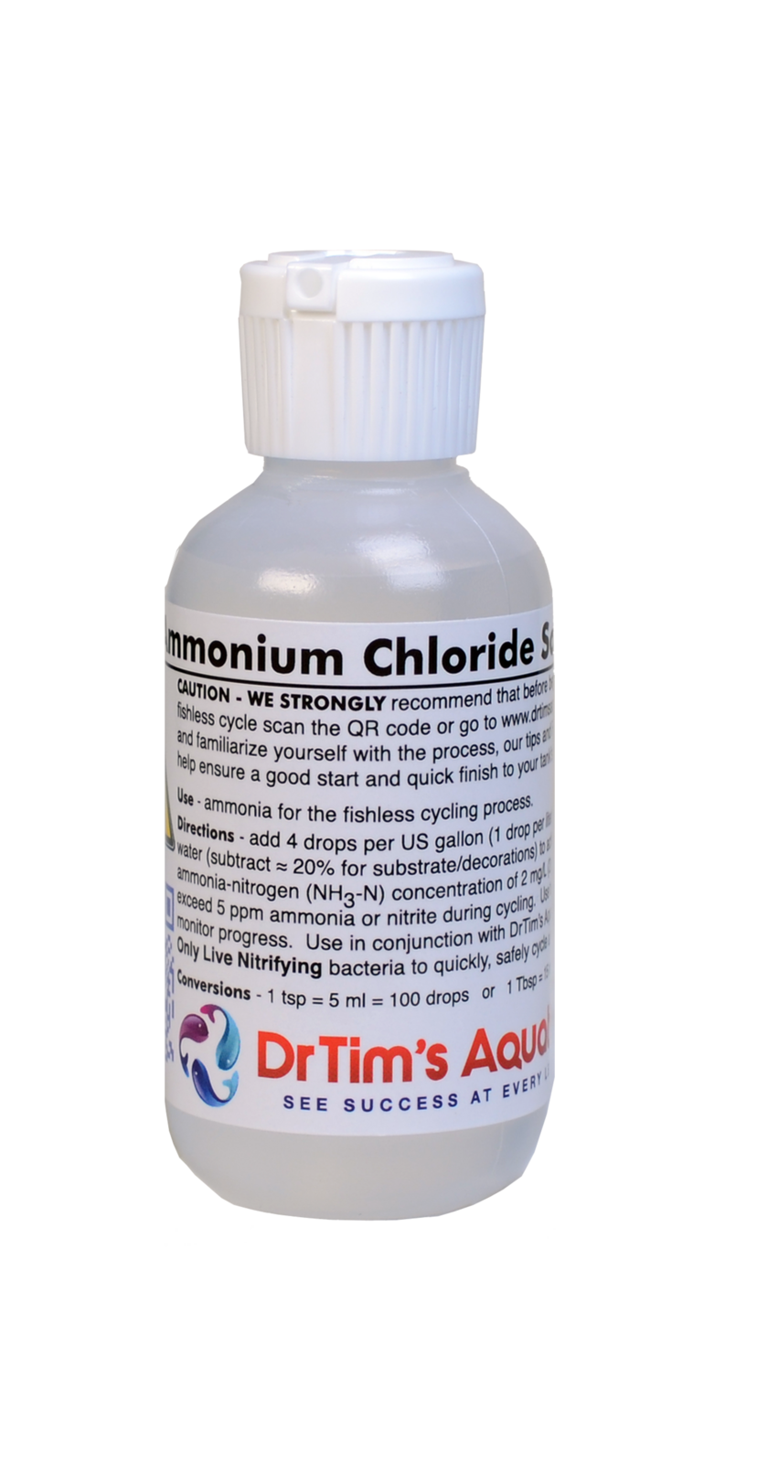 Dr Tims Ammonium Chloride 2Oz 60Ml - Ammonia For Fishless Cycle 