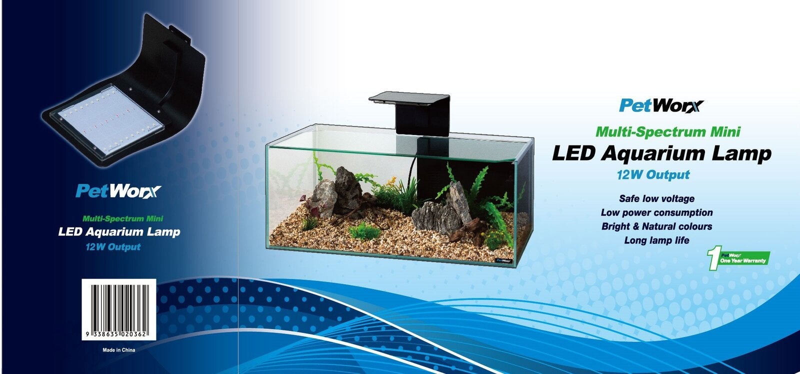 Petworx Led Lamp 12W Multi Spectrum 6500K Planted Aquarium Light Rgb