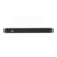 1Ru 10 Way C13 Outlet Horizontal Pdu Rack Mount Power Rail 10A