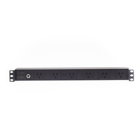 1Ru 6 Way Gpo Recessed Rack Mount Pdu Power Rail