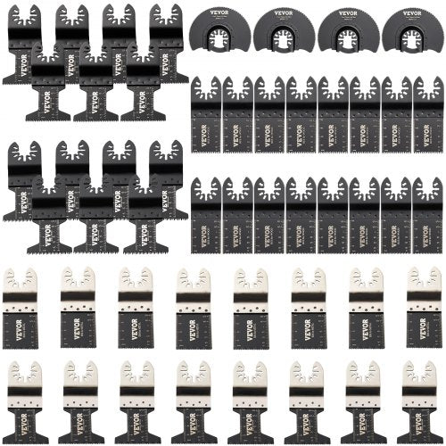50 PCS Oscillating Saw Blades Quick Release Multitool Kit HCS Tool
