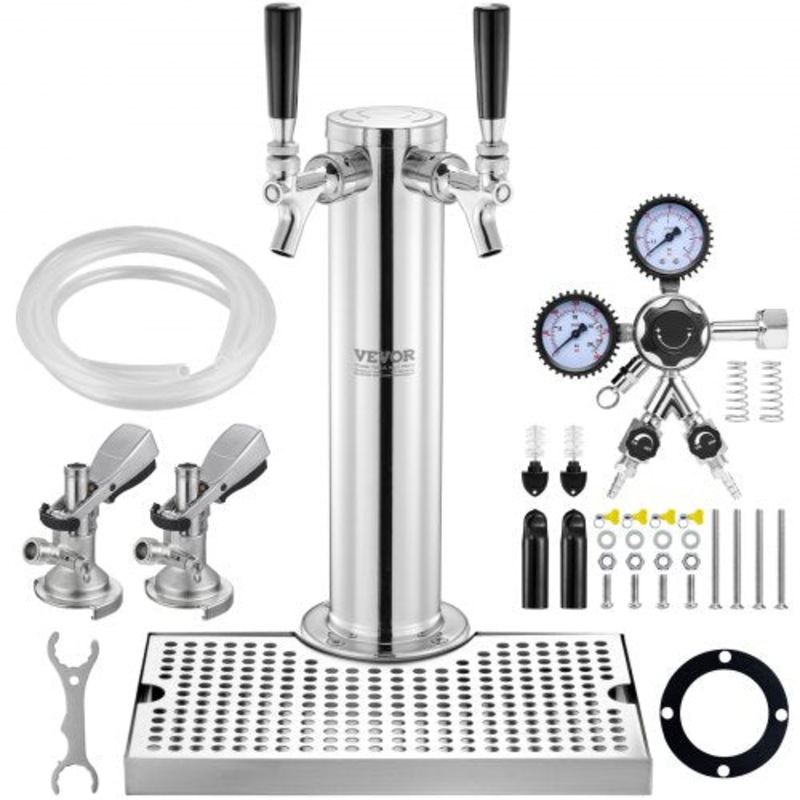 Buy Kegerator Tower Kit, Dual Taps Beer Conversion Kit, Stainless Steel