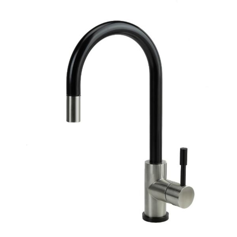 Buy Klaas Stainless Steel Kitchen Mixer Tap Satin Black & Brushed