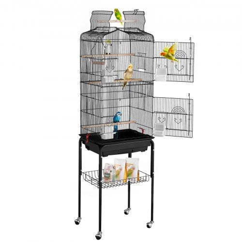 Buy Large Bird Cage 62 in Rolling Metal Parakeet Cage for Cockatiels ... - Expansion Bird Cage For Macaw