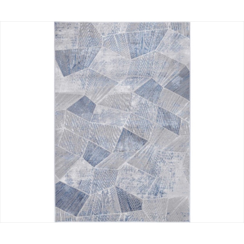 Buy GreyBlueGeometricRug120x170cm MyDeal