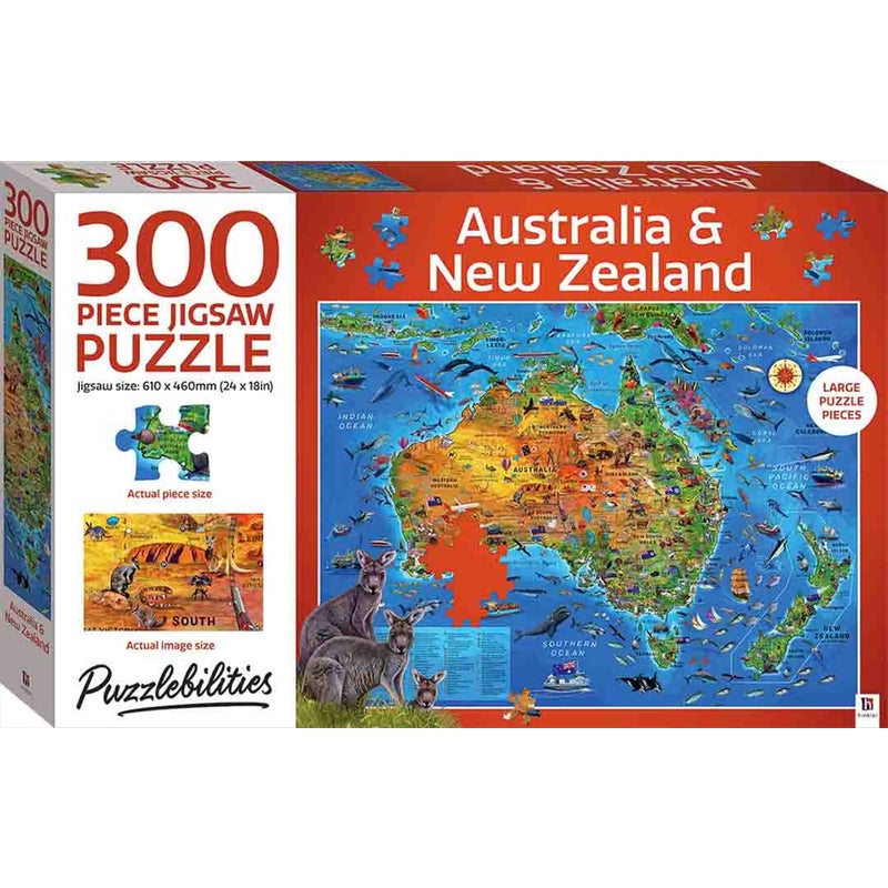 Puzzlebilities 300 Piece Jigsaw Australia And New Zealand Map Buy Jigsaw Puzzles 9354537002299