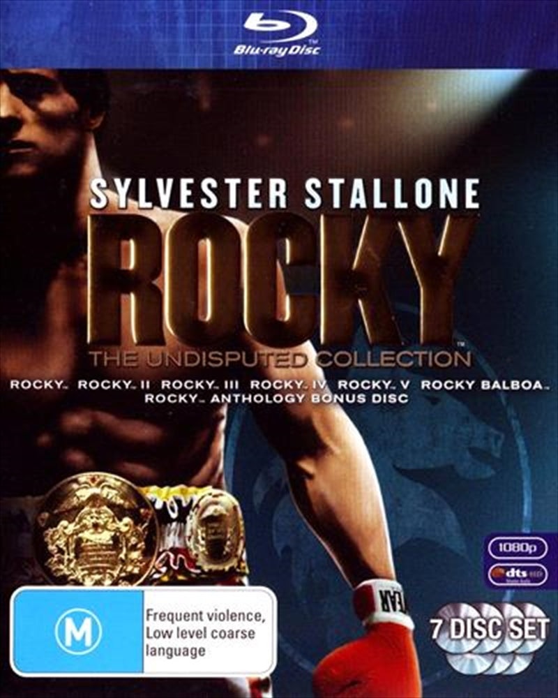 Rocky The Undisputed Collection Boxset Blu ray