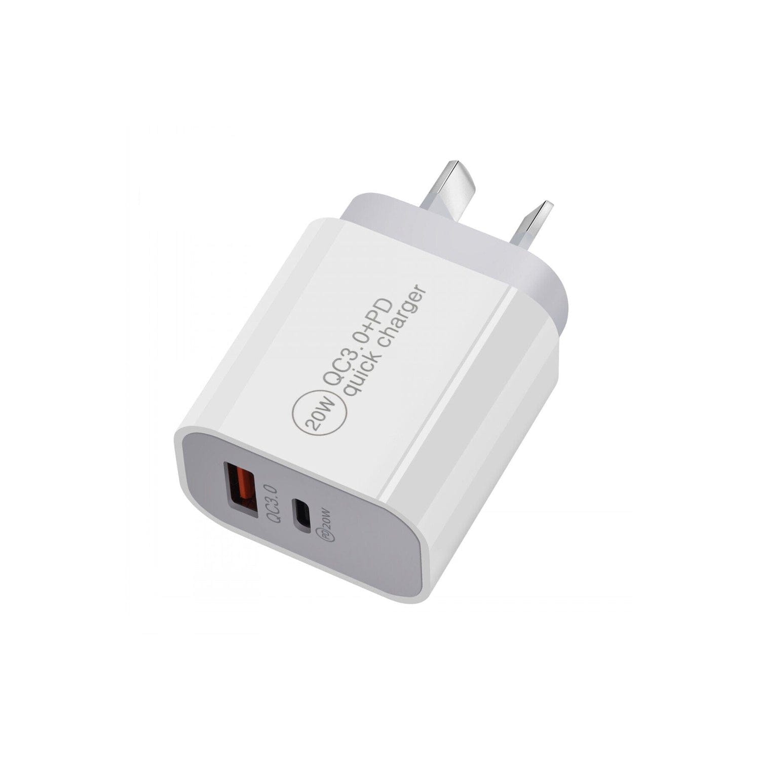 20W USB C & A QC3.0+PD Fast Charging Wall Charger Plugd Australia