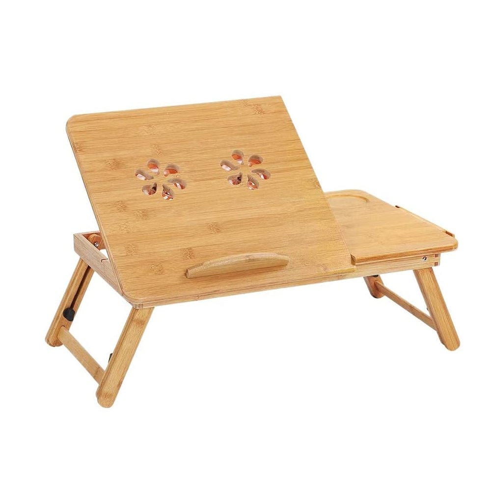 Foldable Bamboo Laptop Table, Bed Tray and Workstation
