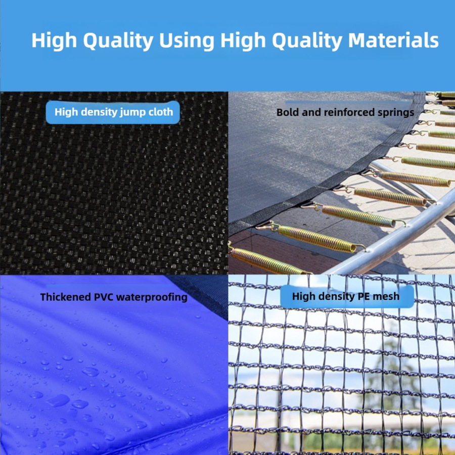 10FT - 10 Feet Outdoor Round Trampoline Heavy Duty with Enclosure Net and Ladder