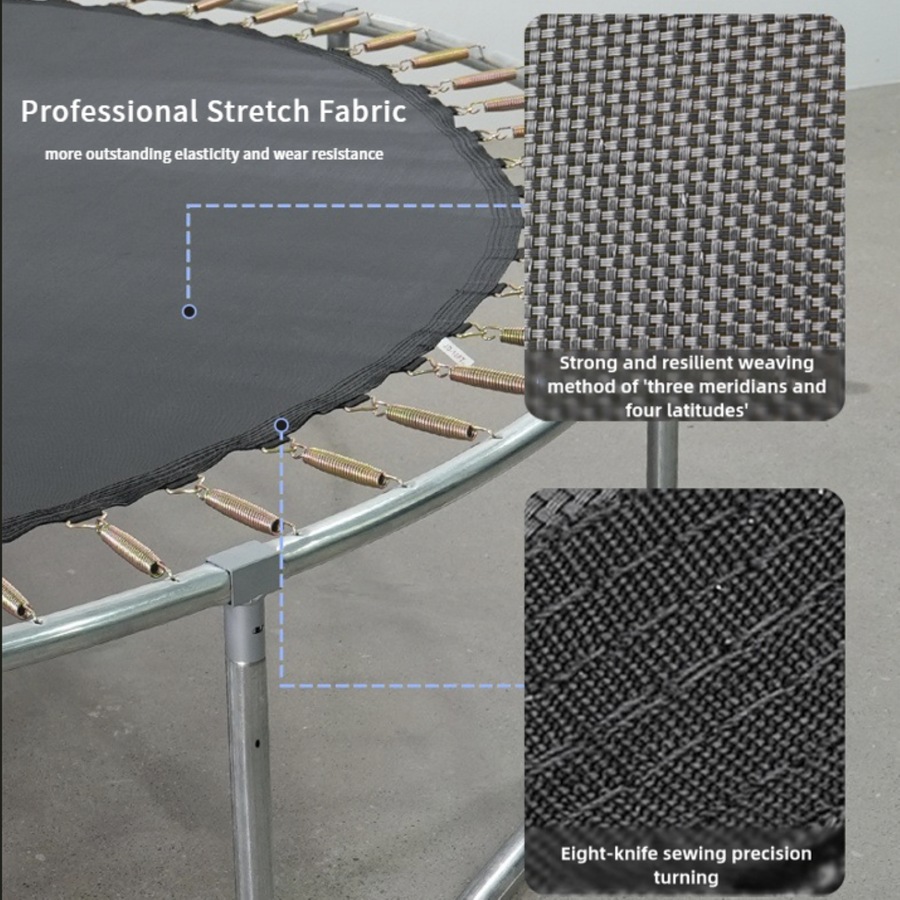 10FT - 10 Feet Outdoor Round Trampoline Heavy Duty with Enclosure Net and Ladder