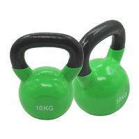 10Kg x 2 Iron Vinyl Kettlebell Weight - Gym Use Russian Style Cross Fit Strength