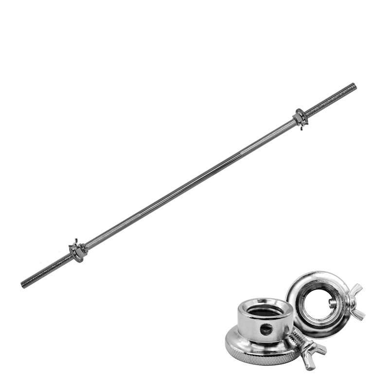 120cm Weight Bar Barbell Bar With 2 Collars Standard 25mm Diameter