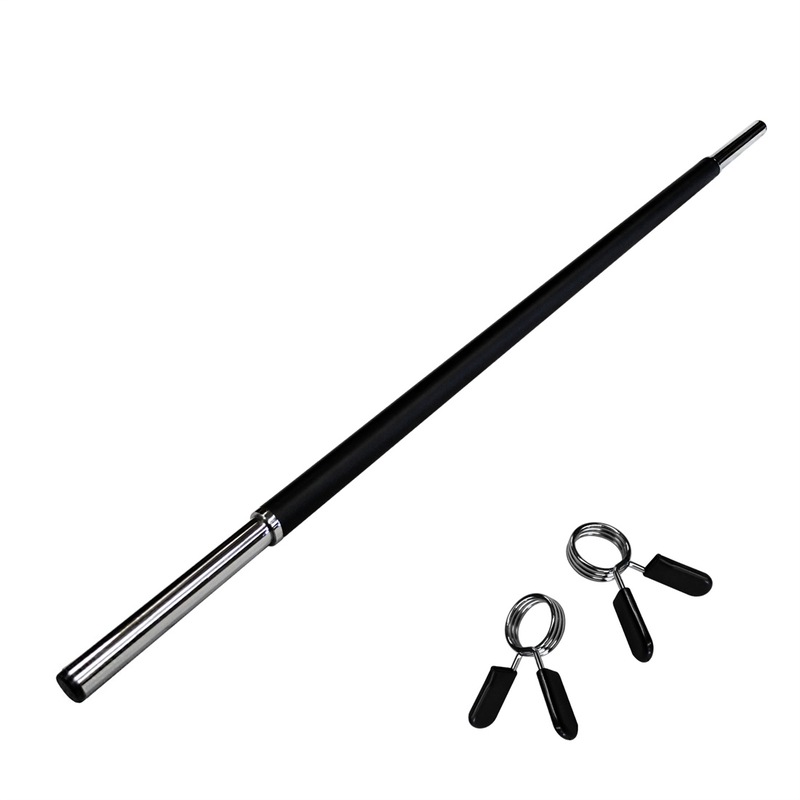 140cm 28mm Diameter Hollow Barbell Bar With 2 Spring Collars Pump