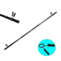 140cm - 30mm Diameter Hollow Barbell Bar With 2 Spring Collars - Max Load 70kg