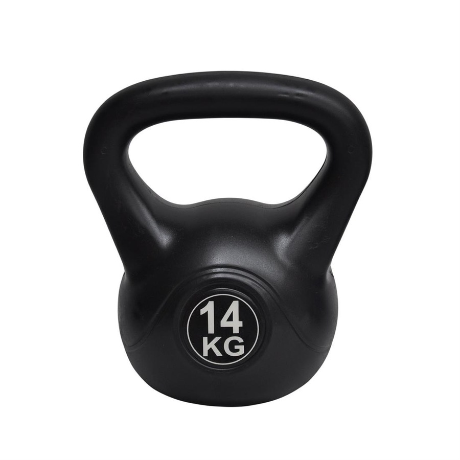 14kg Kettlebell - Home Gym Kettlebell Weight Fitness Exercise - Black