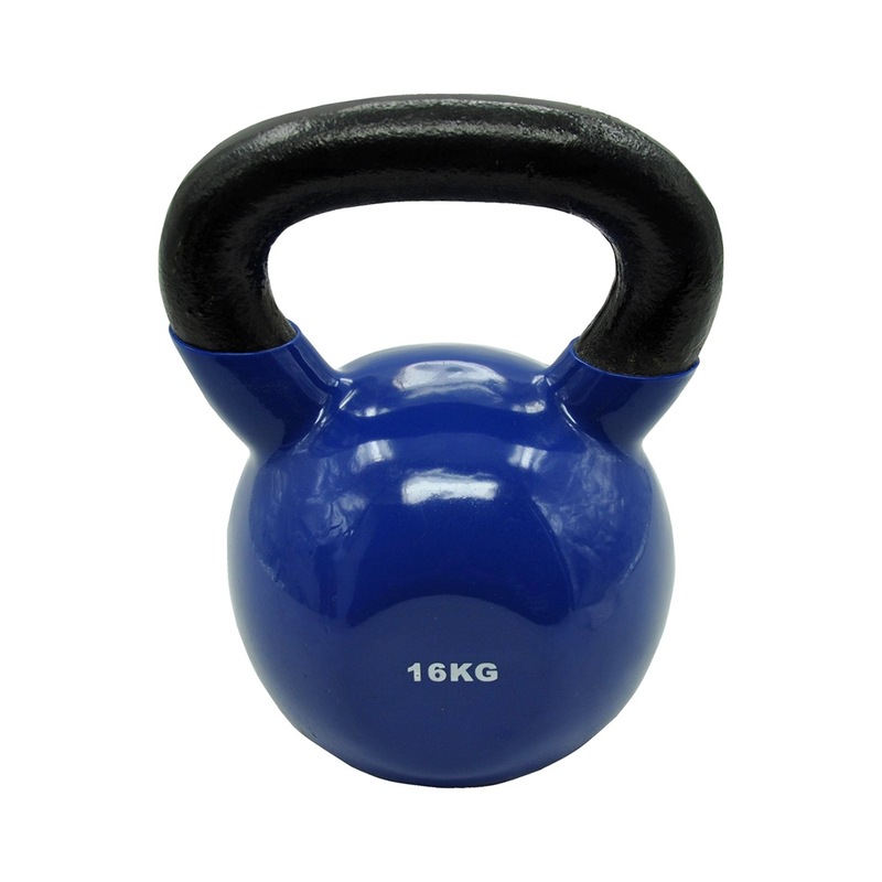 16Kg Iron Vinyl Kettlebell Weight Gym Use Russian Cross Fit Strength