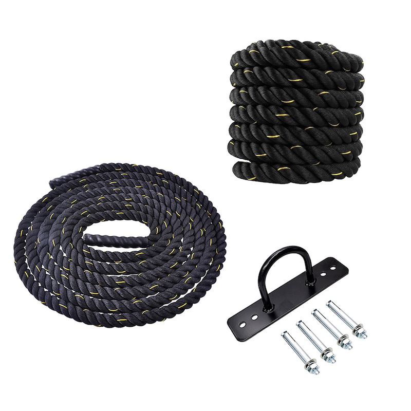 18m Heavy Duty Gym Battle Rope Power Strength Training Exercise Fitness ...