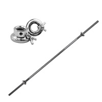 198cm Weight Bar - Barbell Bar With 2 Collars - Standard 25mm Diameter Home Gym