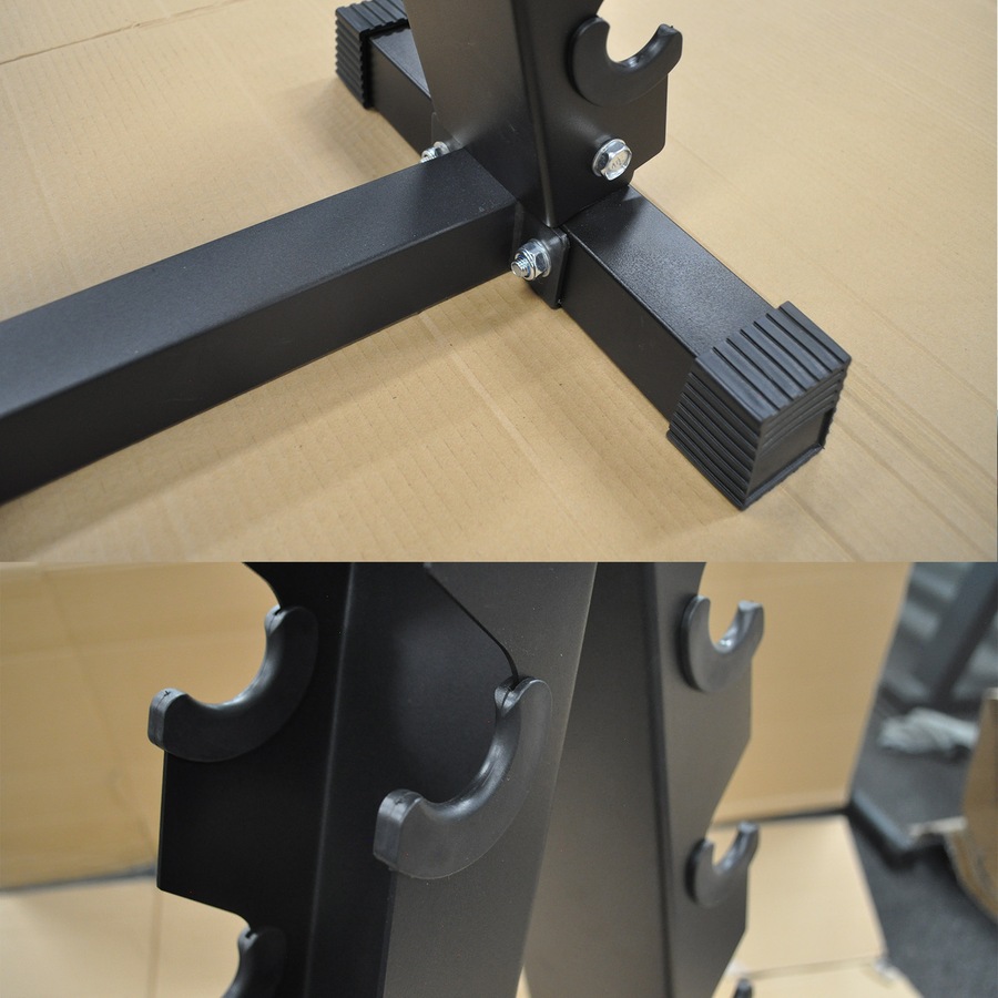 2.5kg to 20kg - 6 Pairs Total 120kg Commercial Round Rubber Dumbbell with Rack