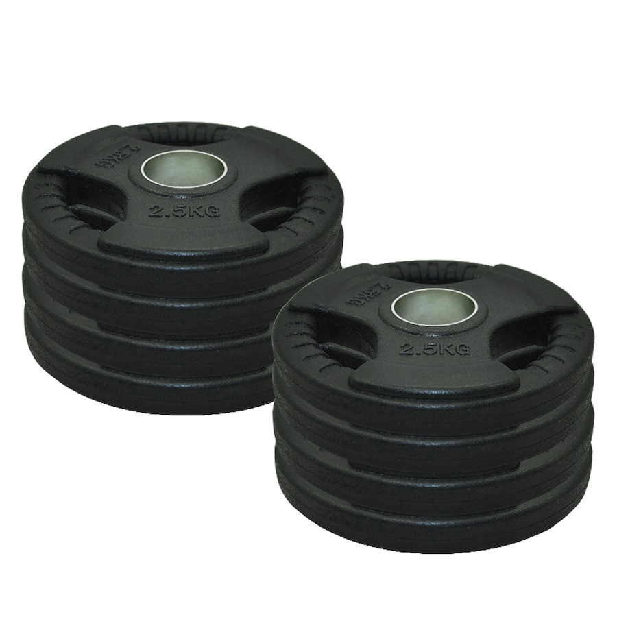 2.5kg x 8 Rubber Coated Cast Iron Olympic Weight Plate - Commercial Grade