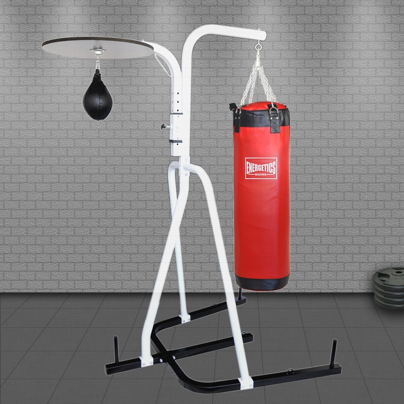 Buy 2 Way Boxing Bag Stand Rack 40kg Fully Staffed Red Punching Bag