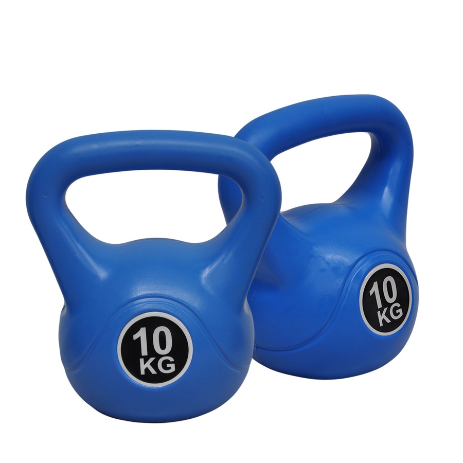 2 x 10kg Kettlebell - Home Gym Kettlebell Weight Fitness Exercise - Blue