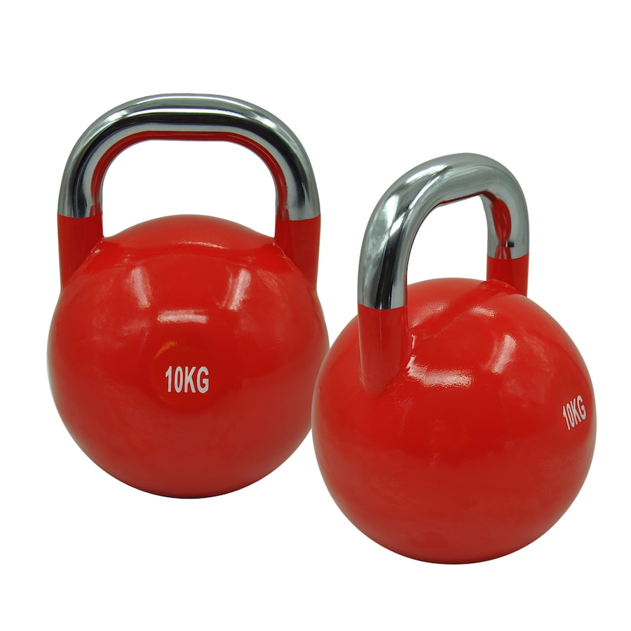2 x 10kg - Steel Pro Grade Competition Kettlebell Weight - Home Gym Strenth