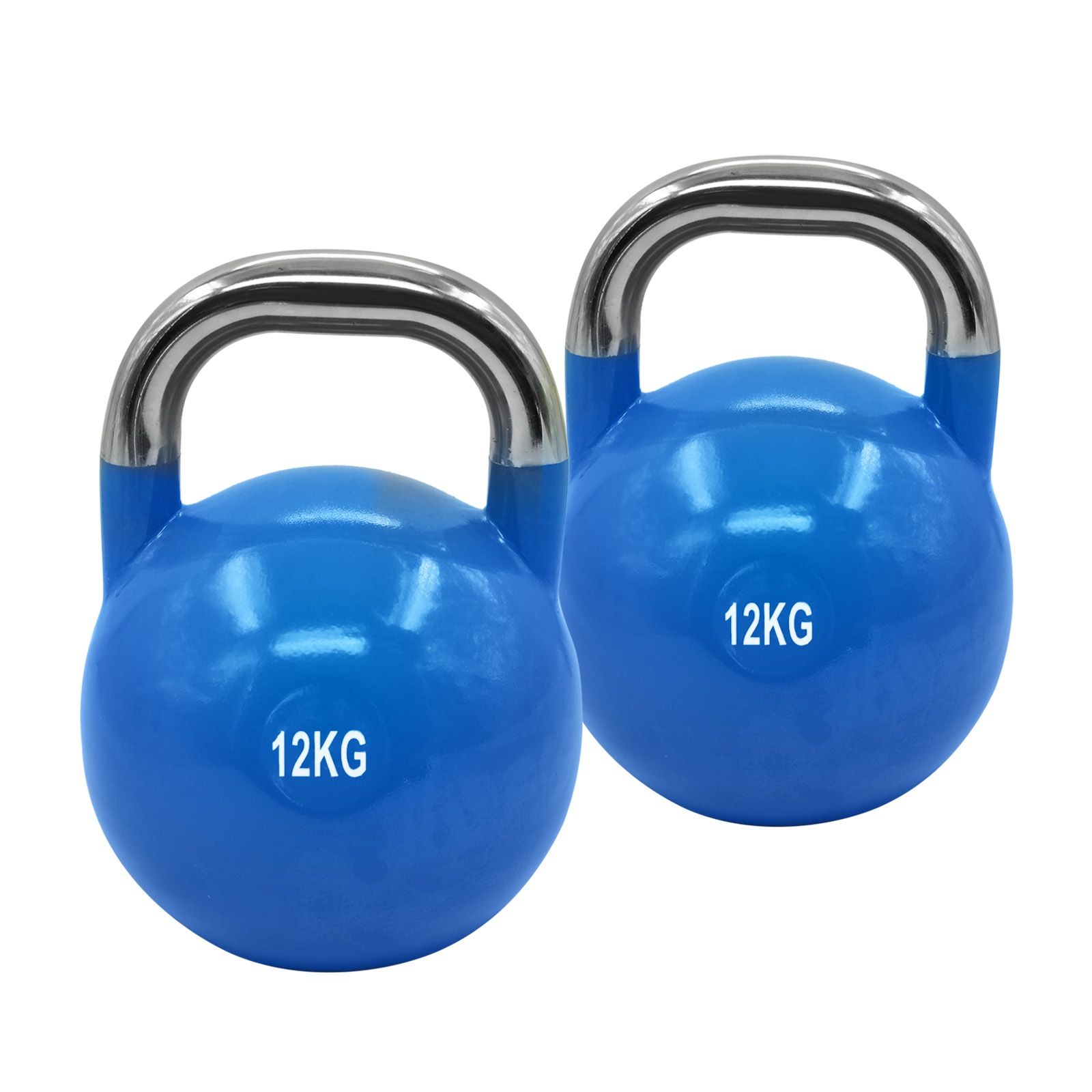 2 x 12kg - Steel Pro Grade Competition Kettlebell Weight Home Gym
