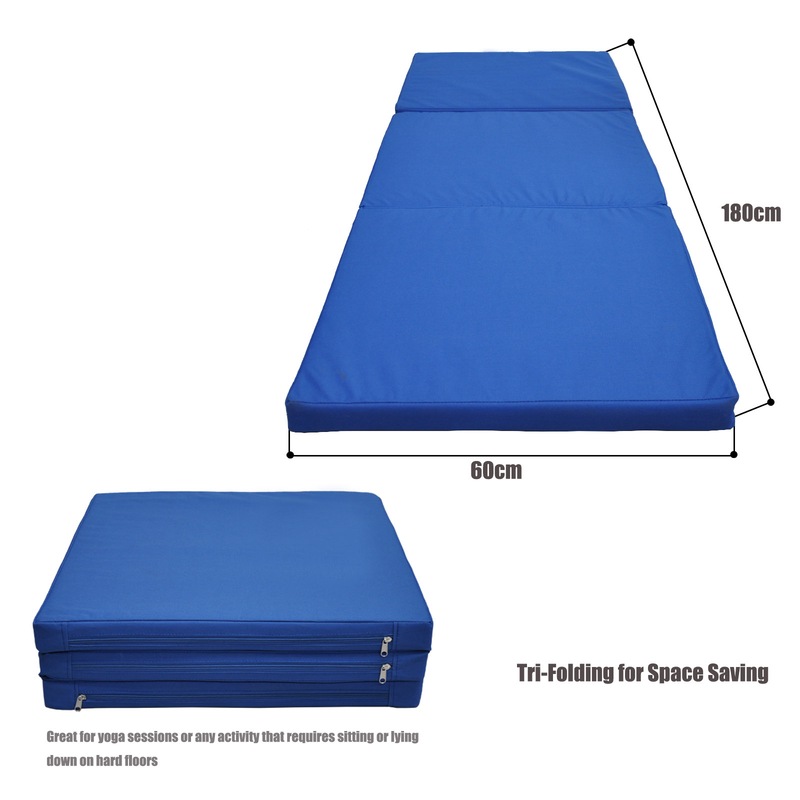 Buy 2 X Folding Yoga Blue Mat - Gymnastics Floor Exercise Gym Mat 