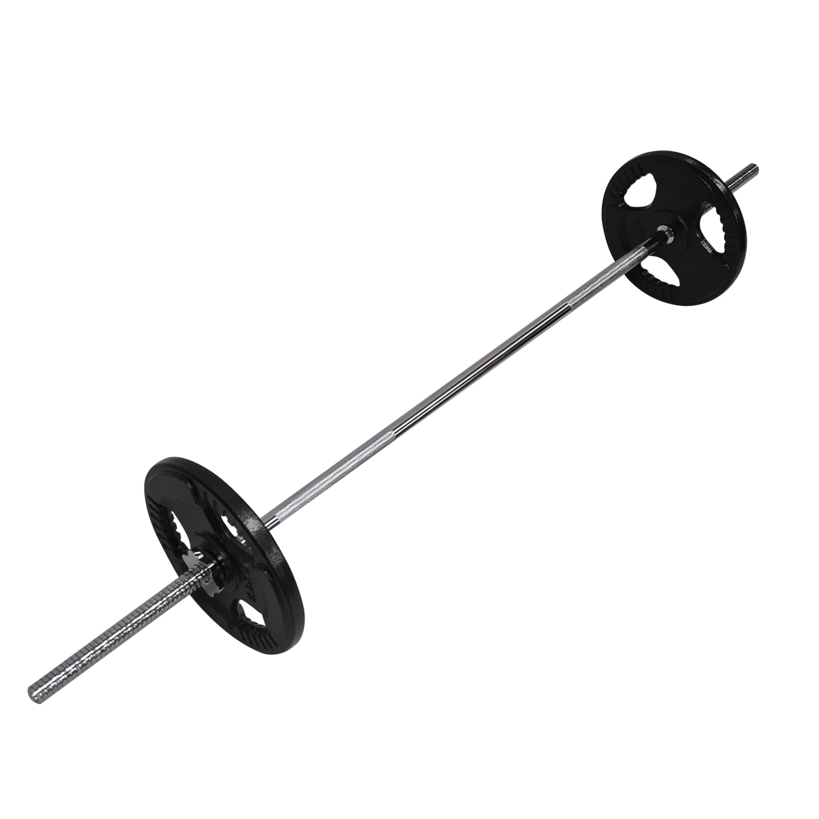 20kg Ez Grip Cast Iron Barbell Weight Set 150cm Bar + 15kg
