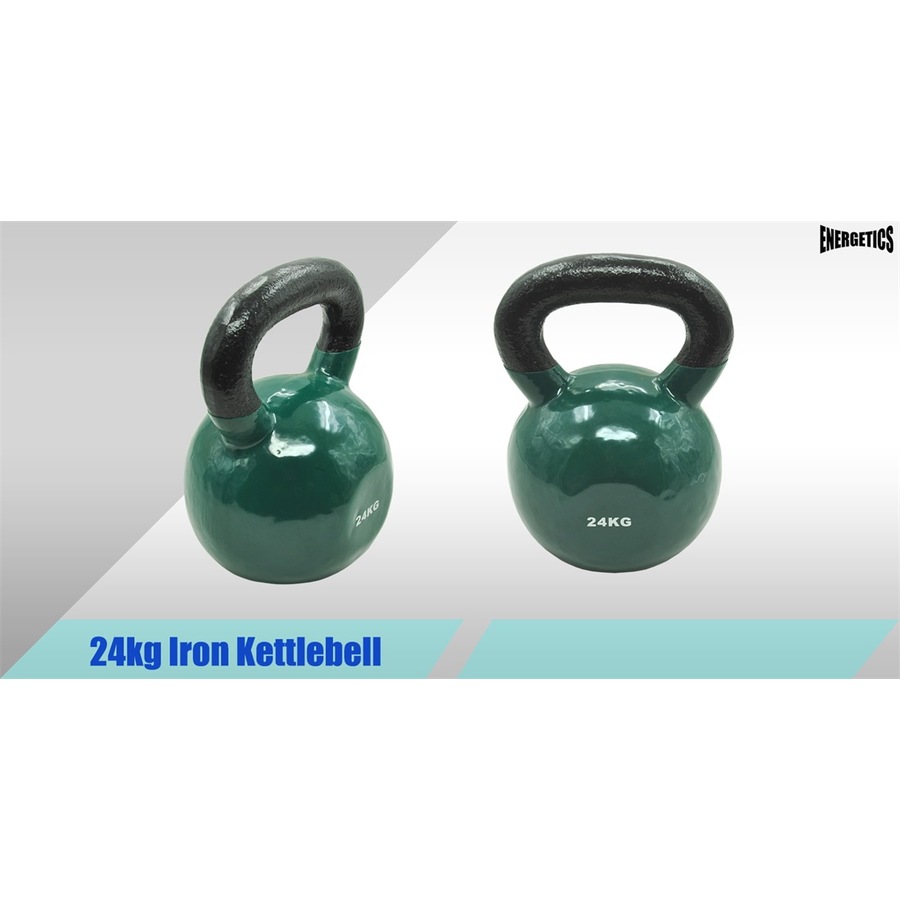 24kg + 32kg = Total 56kg Iron Vinyl Kettlebell Weight Gym Strength Training