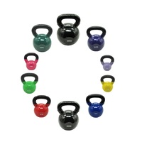 24kg Vinyl Iron Cast Kettlebell Weight Set - Russian Style - 7 set
